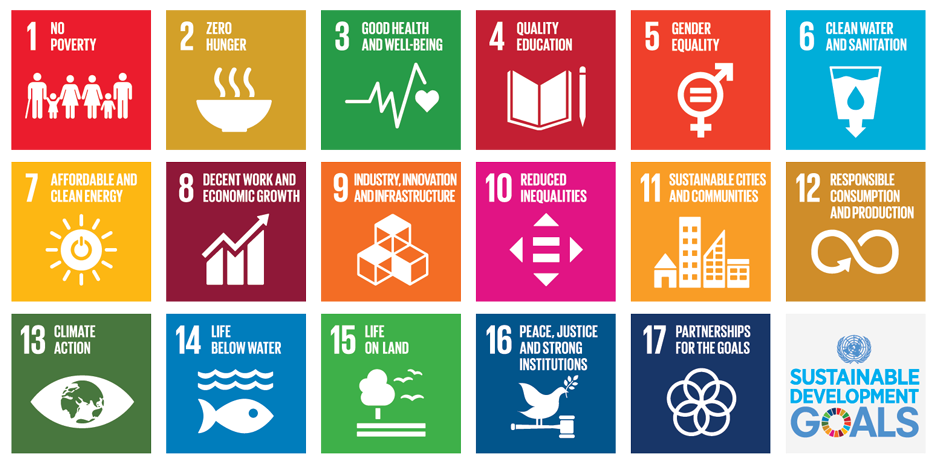 Image of all of 17 UN SDGs