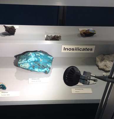 LED spotlight on geological specimen