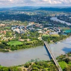 Drone image of the St Lucia campus