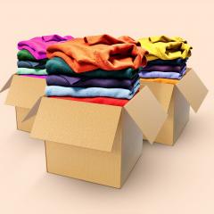 Boxes of clothes