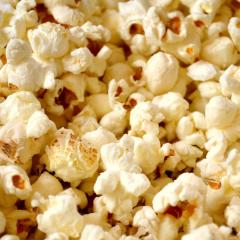 close up image of some delicious popcorn.